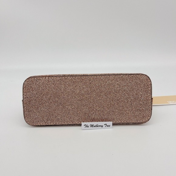 Michael Kors Alex Medium Travel Pouch Leather Glitter Holiday Christmas NWT $98 - Picture 4 of 9